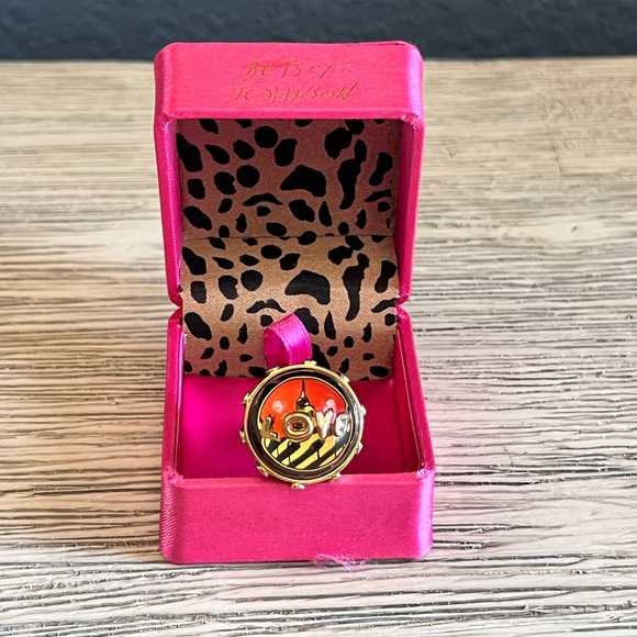 Betsey Johnson Gold and Colorful Pattern Ring - Picture 1 of 6